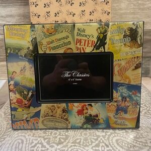 Disney Parks The Classics Movie Poster Collage 4x6 Picture Frame Vintage Art